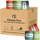 48 pack biodegradable bamboo toilet roll bulk box – Cleesse Eco sustainable toilet paper
