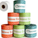 Cleesse Eco bamboo toilet rolls – plastic-free eco toilet paper in colourful wrapping